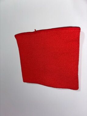 Men's Red Knit Neck Gaiter - Lightweight Winter Face Warmer